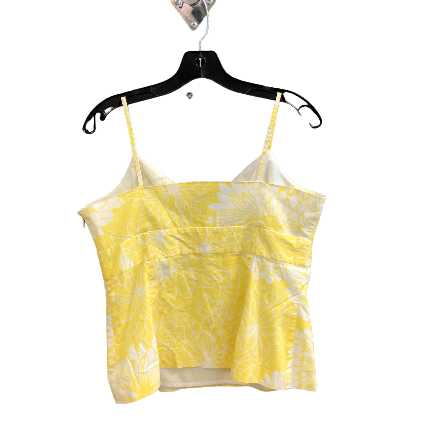 White & Yellow Top Sleeveless Ann Taylor, Size 12petite