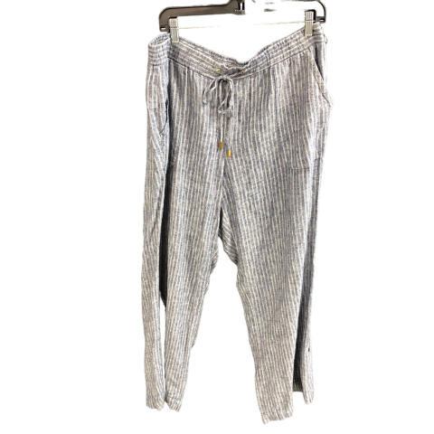 Pants Linen By Ellen Tracy In Striped Pattern, Size: Xl