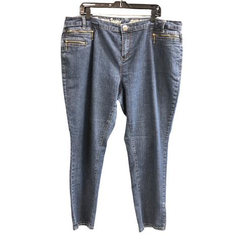 Jeans Boot Cut By Avenue In Blue Denim, Size: 16