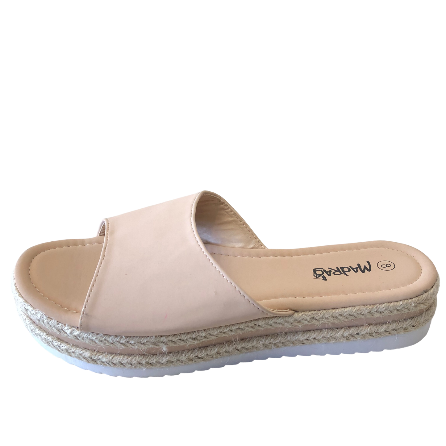 Beige Sandals Flats Cmc, Size 8