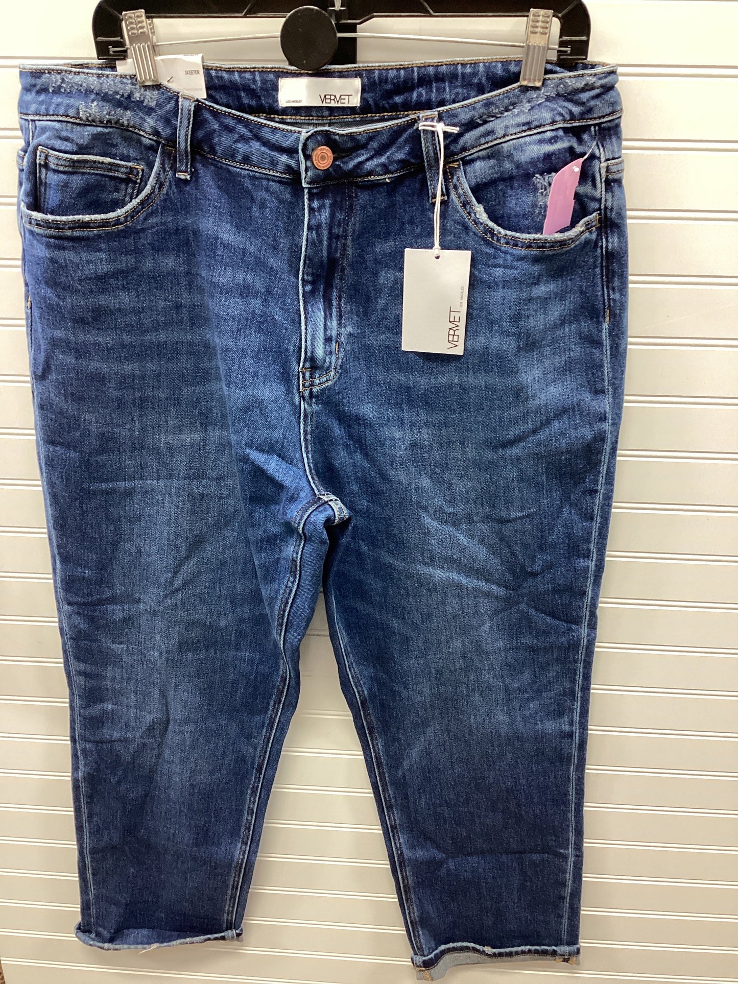 Jeans Boyfriend By Vervet In Blue Denim, Size:14