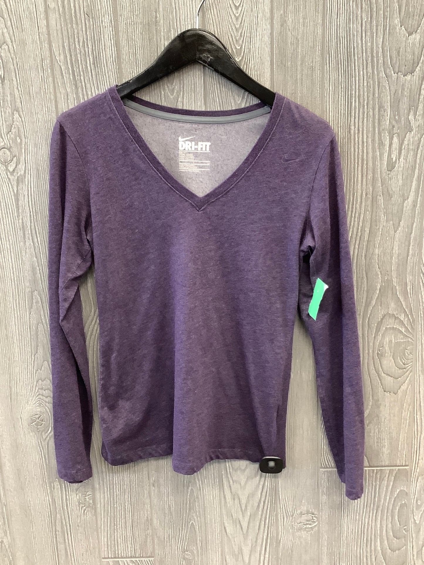 Athletic Top Long Sleeve Crewneck By Nike Apparel In Purple, Size: S