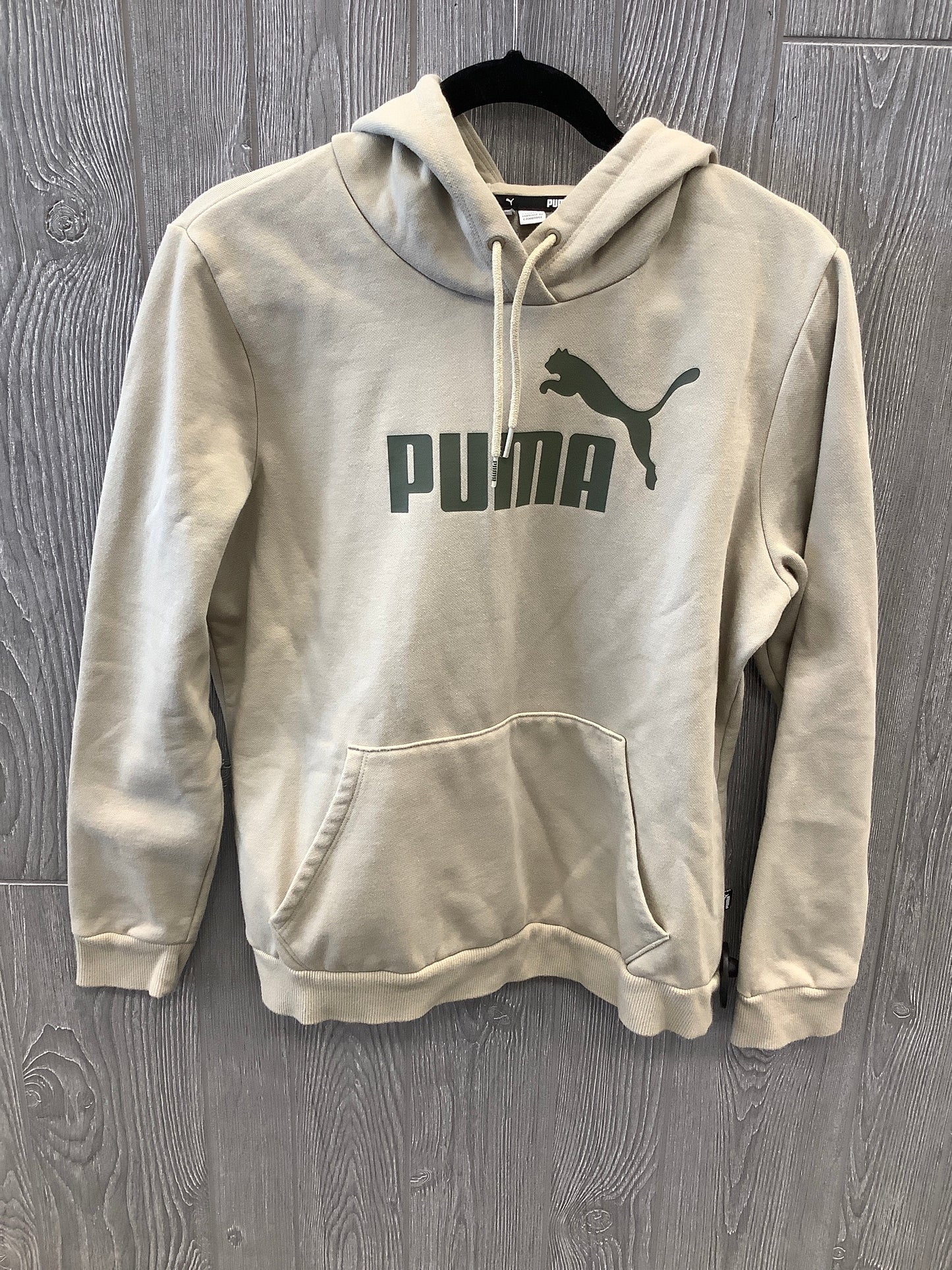 Tan Athletic Sweatshirt Hoodie Puma, Size L