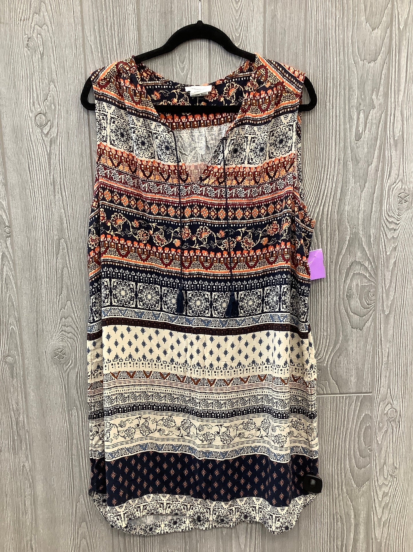 Multi-colored Dress Casual Short Beachlunchlounge, Size Xxl