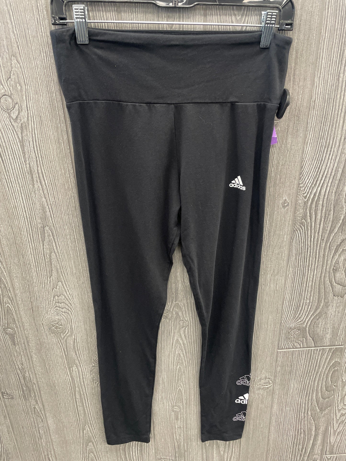 Athletic Leggings By Adidas In Black, Size: M