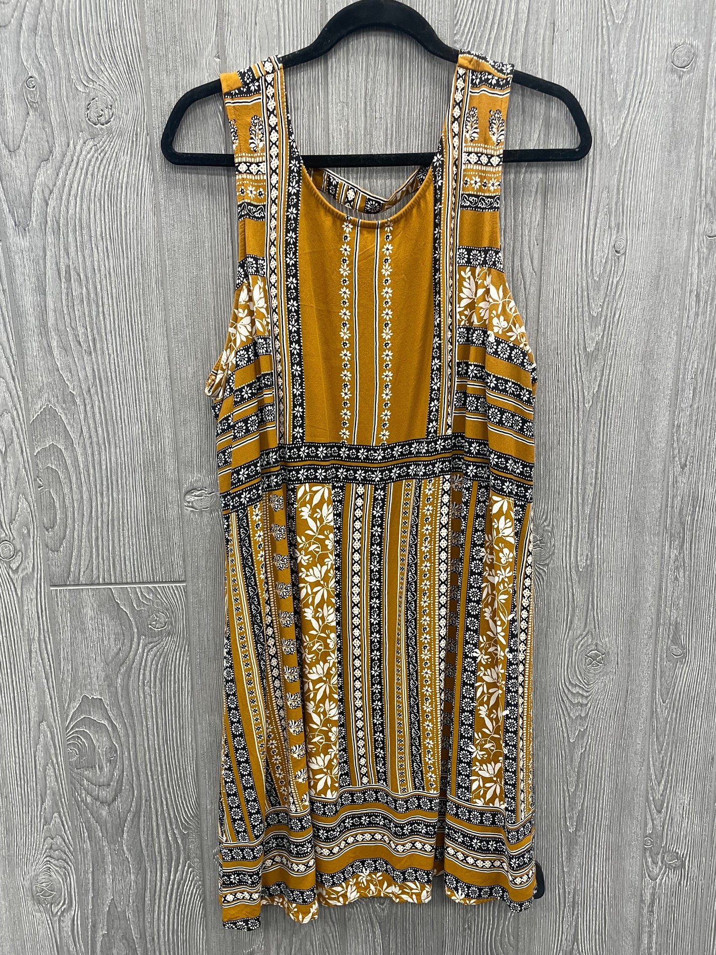 Yellow Dress Casual Short Maurices, Size 1x