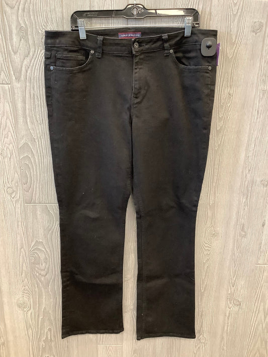 Black Denim Jeans Flared Tommy Hilfiger, Size 16