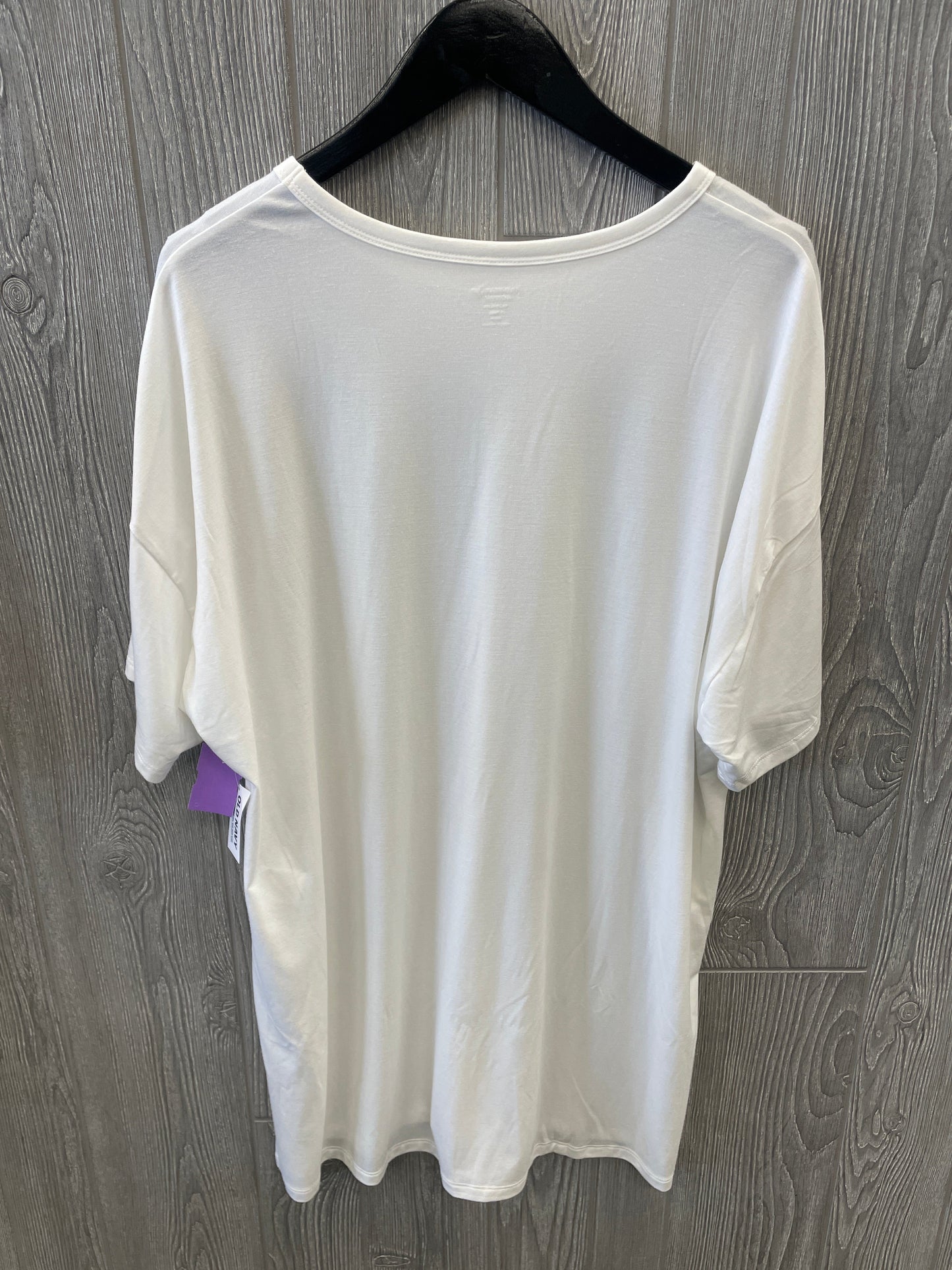 Athletic Top Short Sleeve By Old Navy In White, Size: L