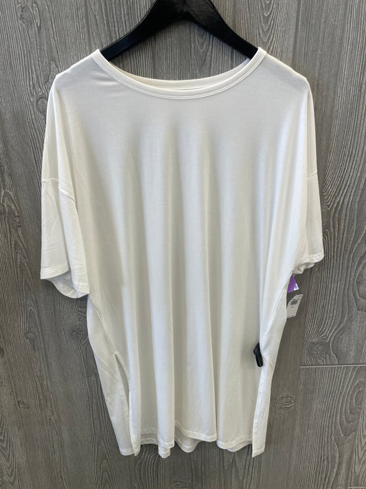 Athletic Top Short Sleeve By Old Navy In White, Size: L