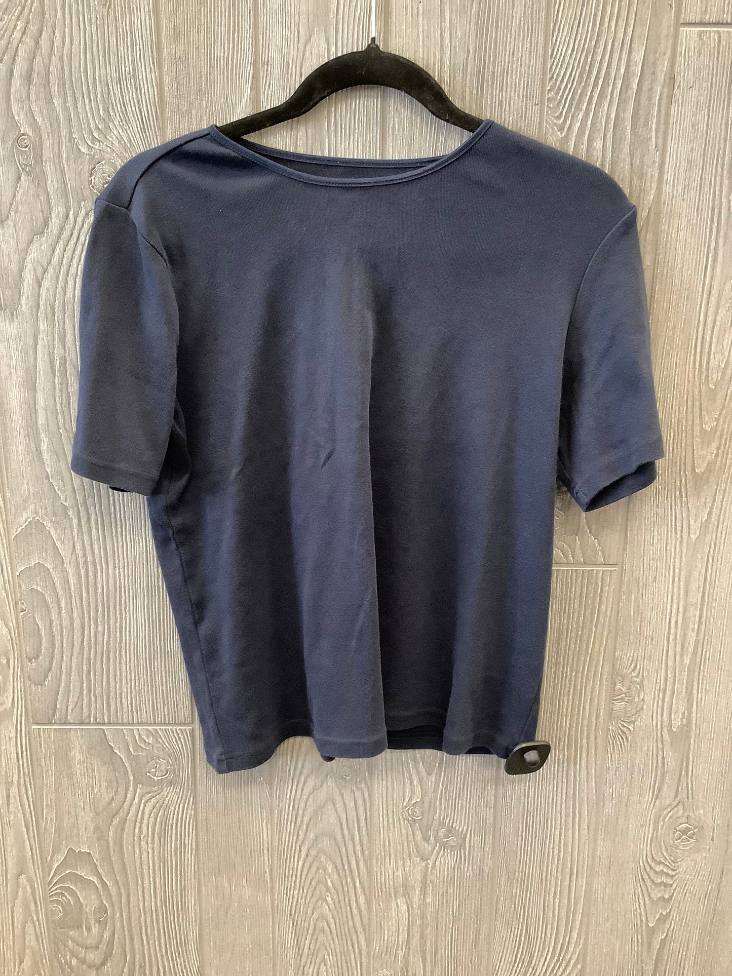 Navy Top Short Sleeve Basic Christopher And Banks, Size M
