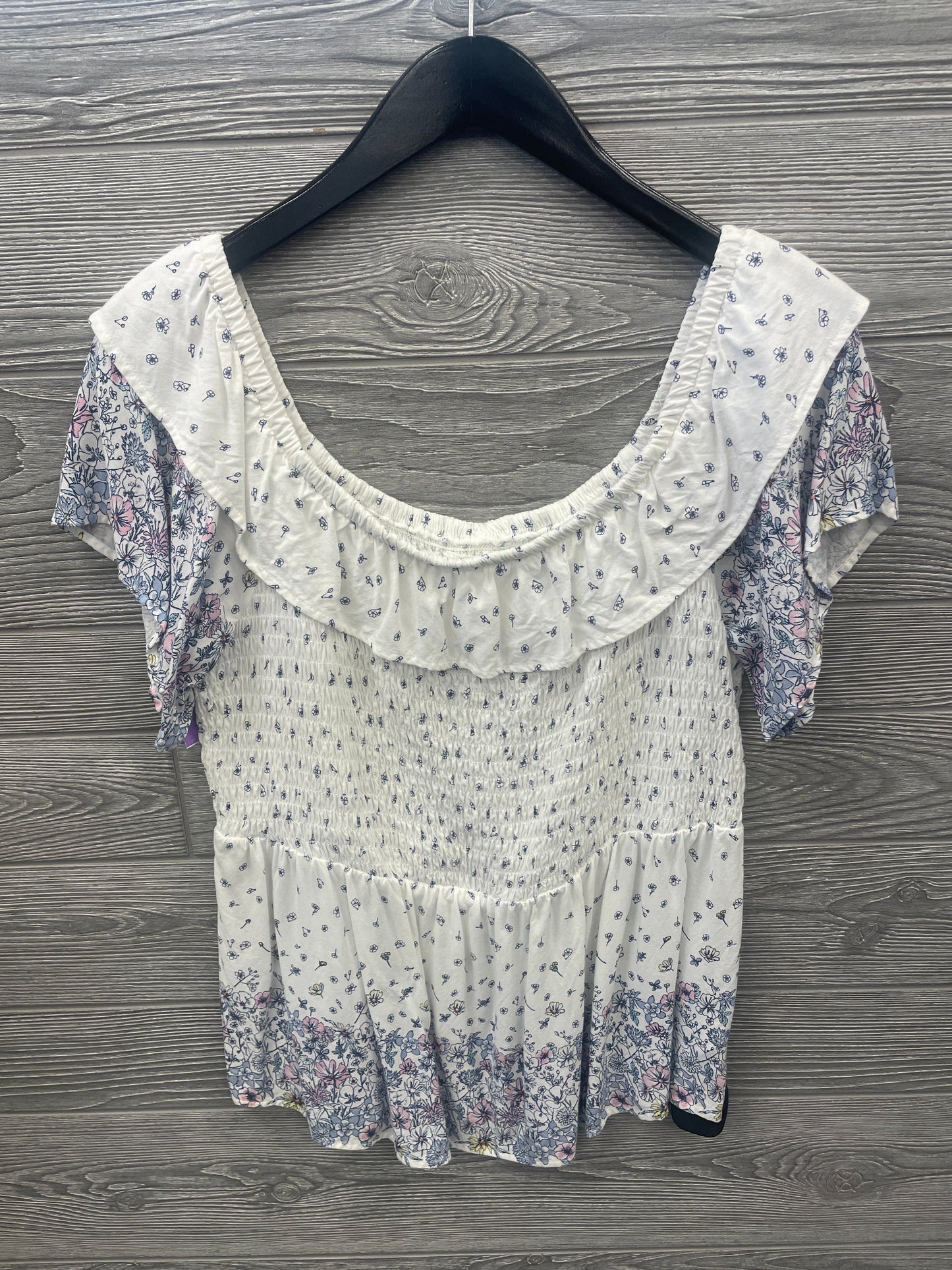 Blouse Short Sleeve By Maurices In White, Size: L