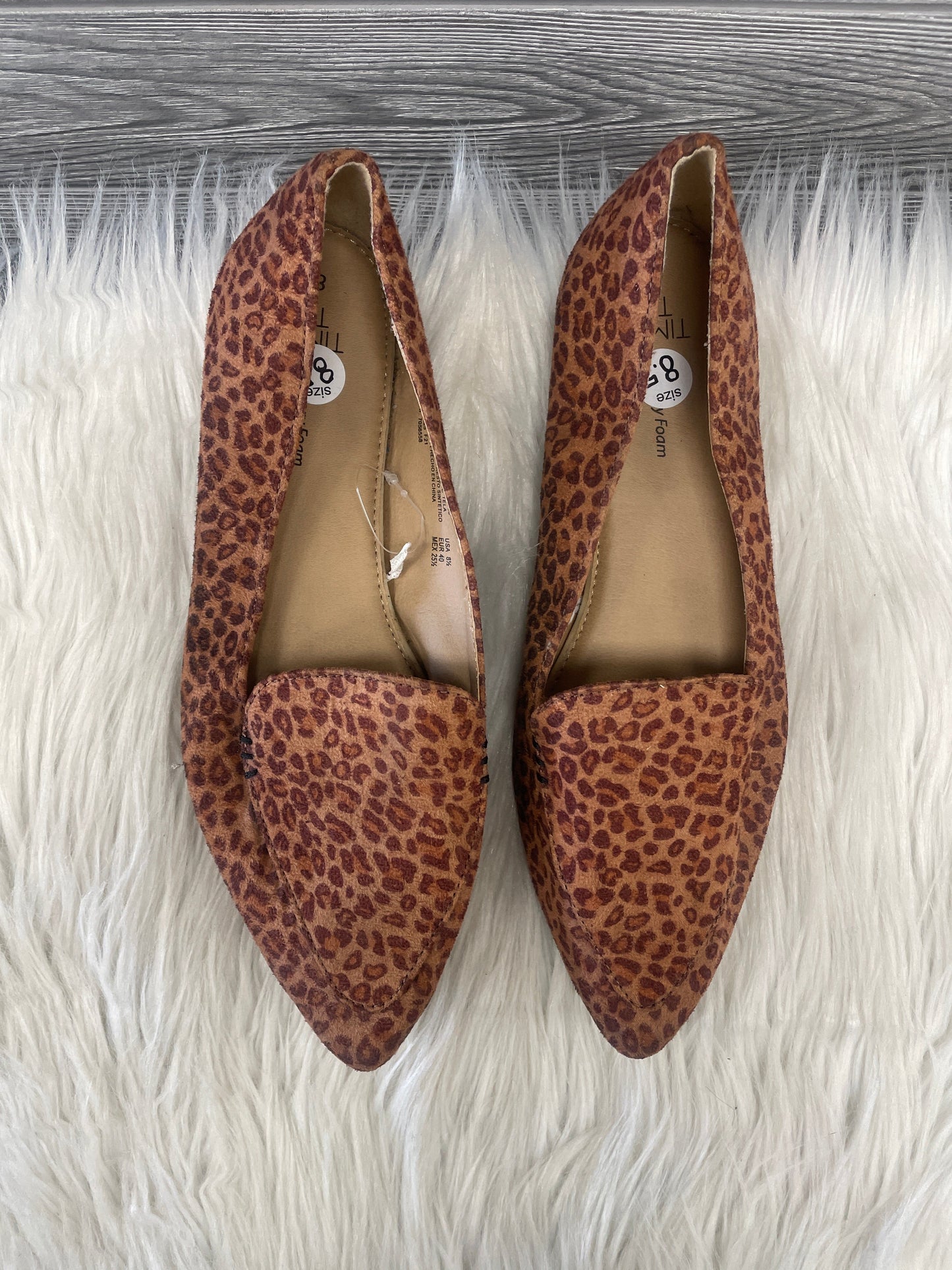 Shoes Flats By Time And Tru In Animal Print, Size: 8.5