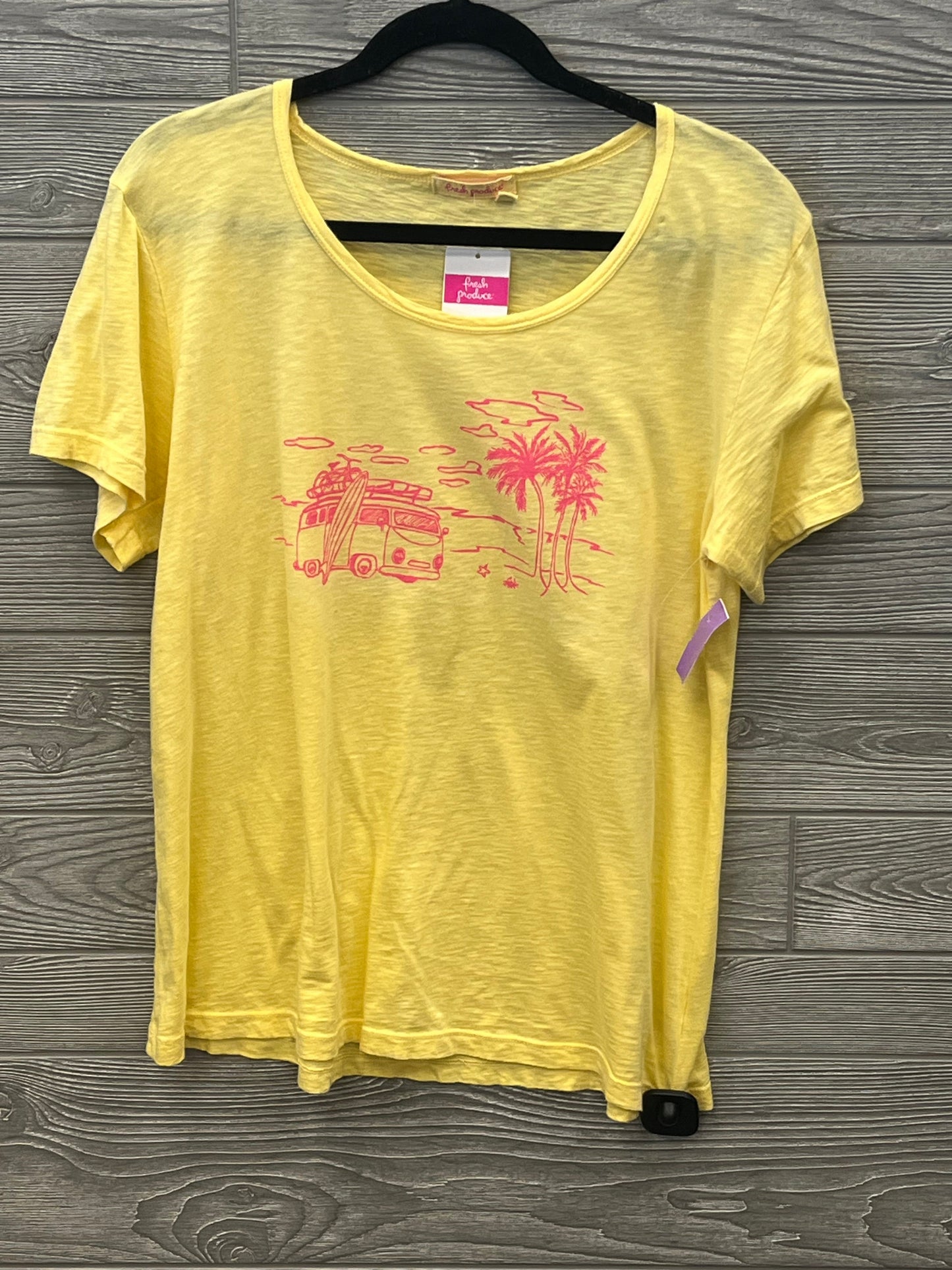 Yellow Top Short Sleeve Fresh Produce, Size L