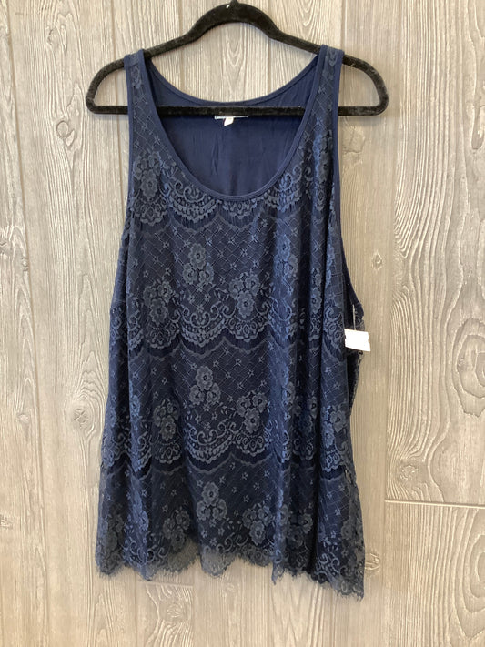 Navy Top Sleeveless Maurices, Size 3x
