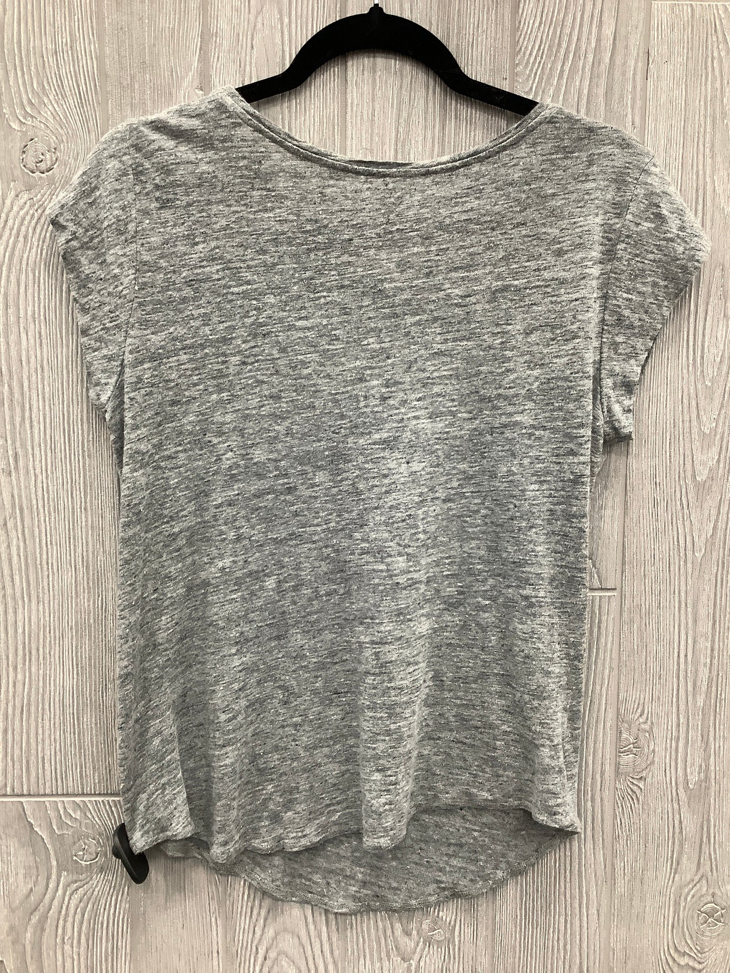 Top Short Sleeve By Loft In Grey, Size: M