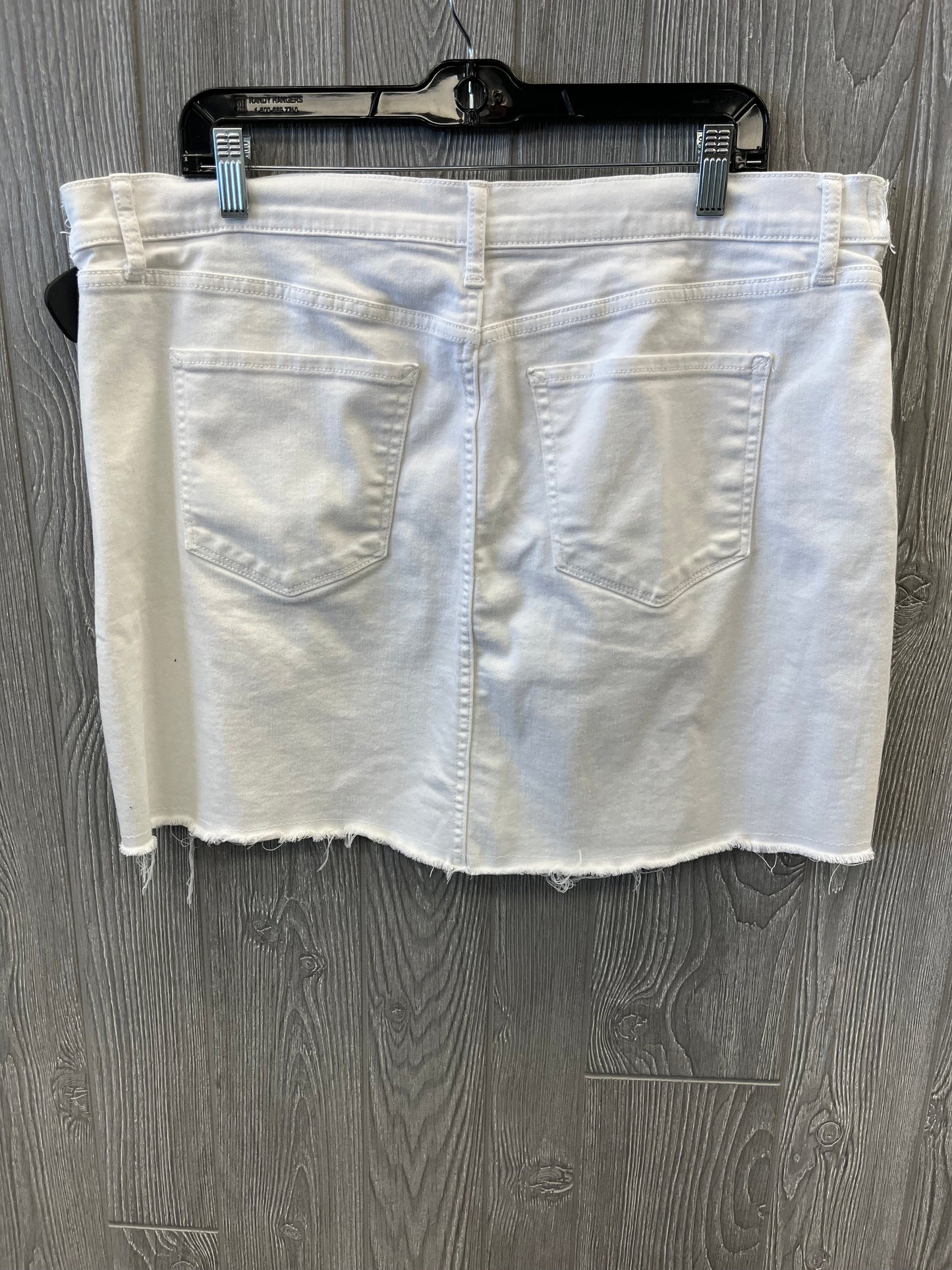 Skirt Mini & Short By Ana In White Denim, Size: 16