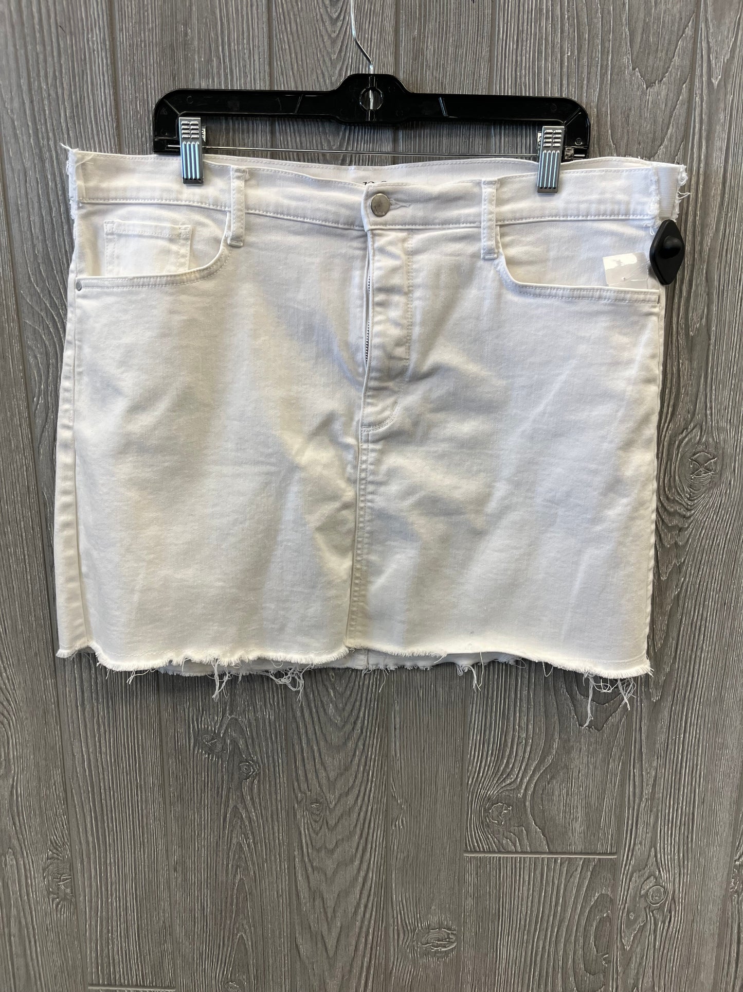 Skirt Mini & Short By Ana In White Denim, Size: 16