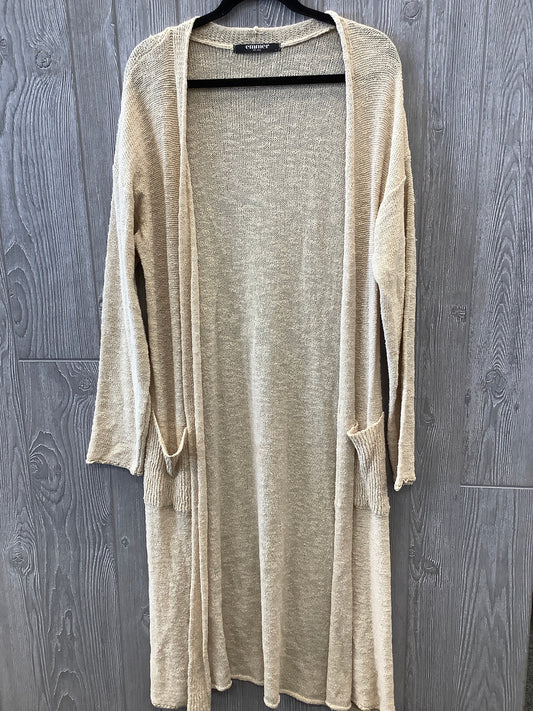 Beige Sweater Cardigan Clothes Mentor, Size M