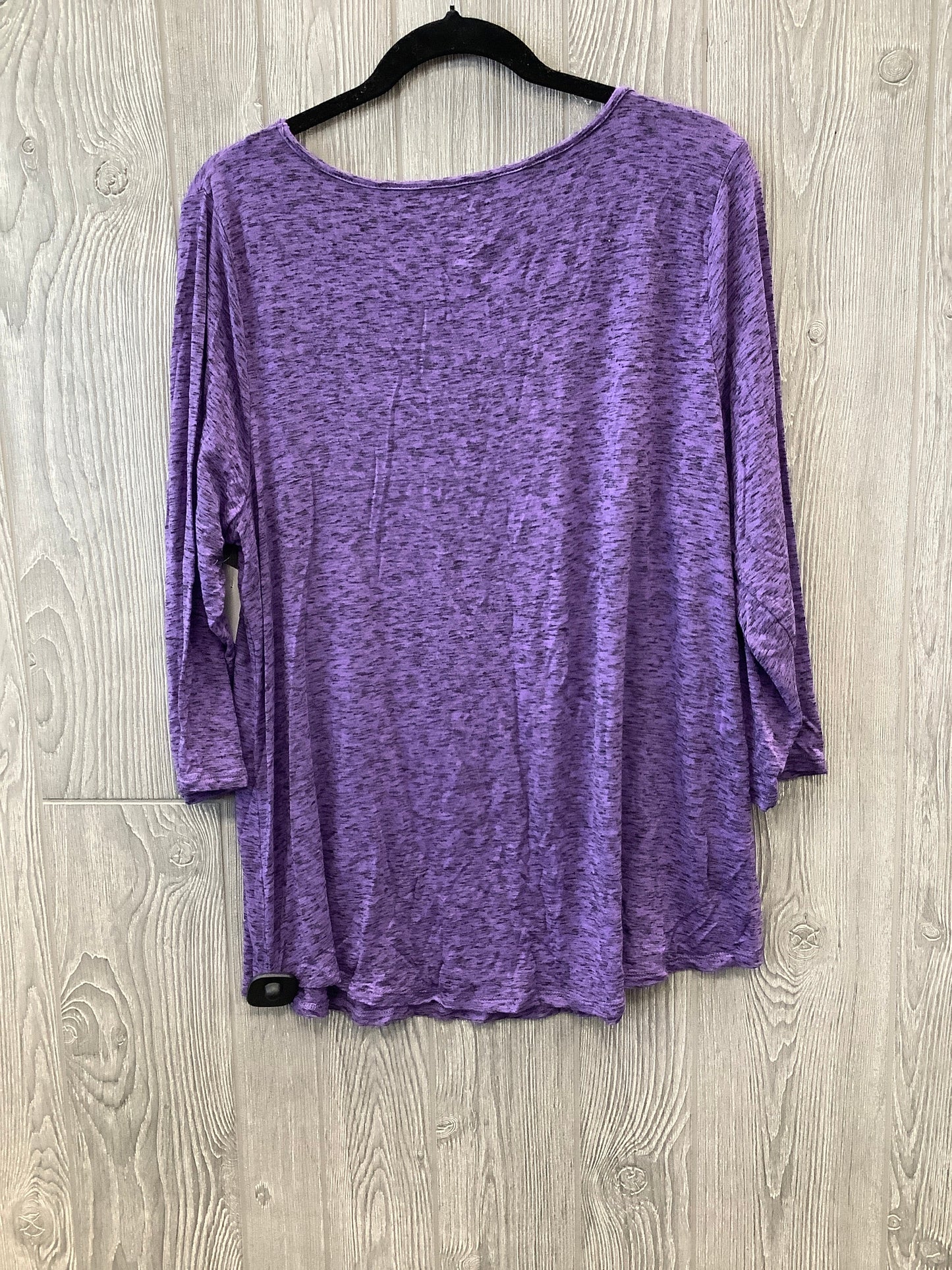 Purple Top 3/4 Sleeve Evri, Size 1x