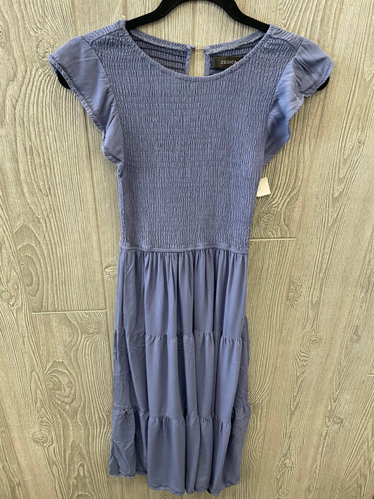 Blue Dress Casual Midi Clothes Mentor, Size Xs