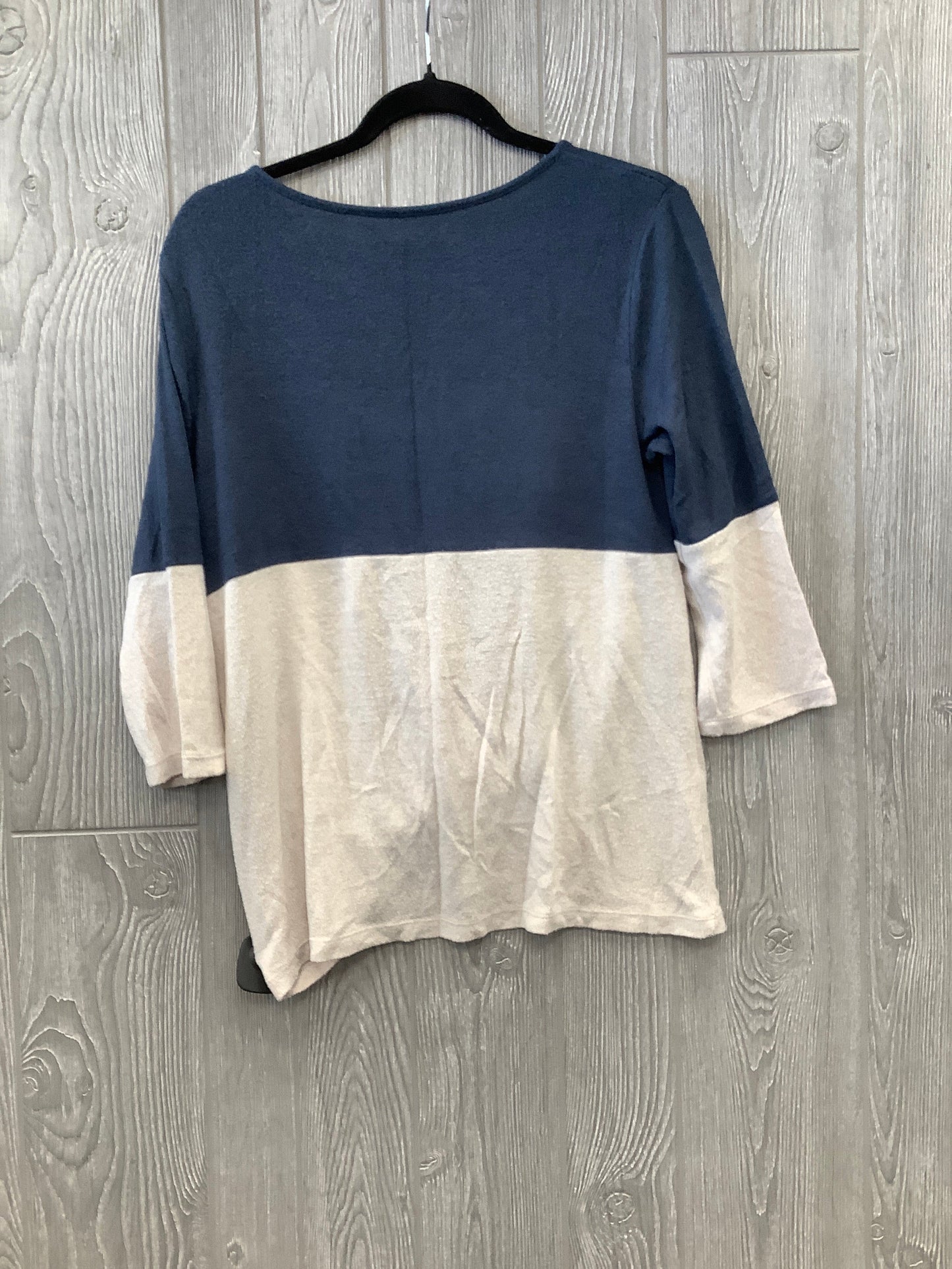 Navy Top 3/4 Sleeve Market & Spruce, Size M