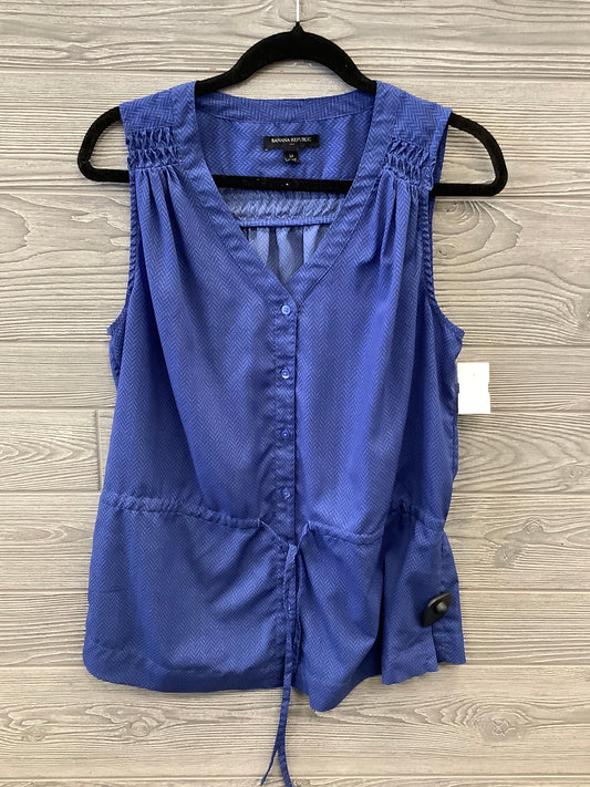 Top Sleeveless By Banana Republic In Blue, Size: M