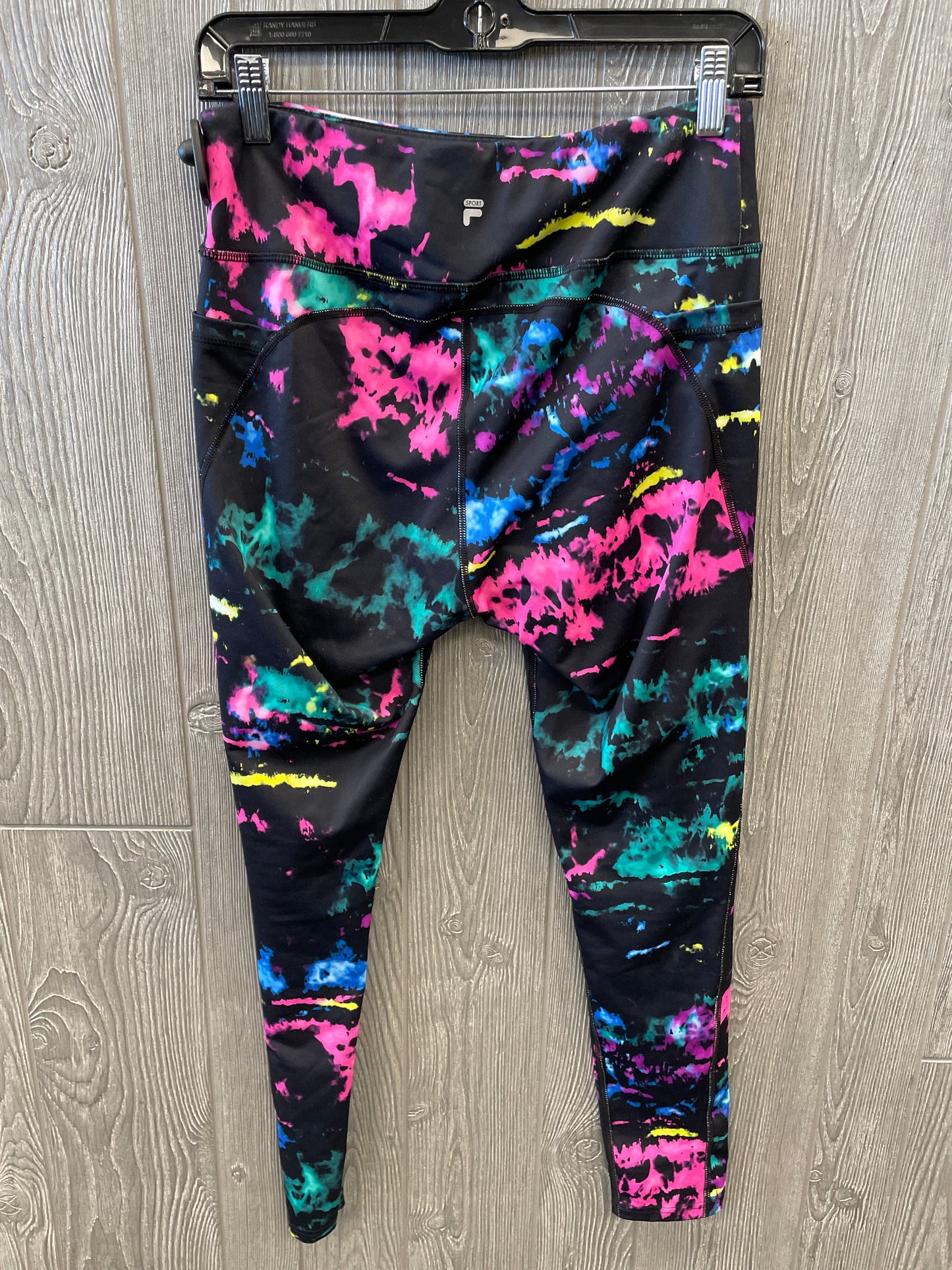 Athletic Leggings By Fila In Multi-colored, Size: L