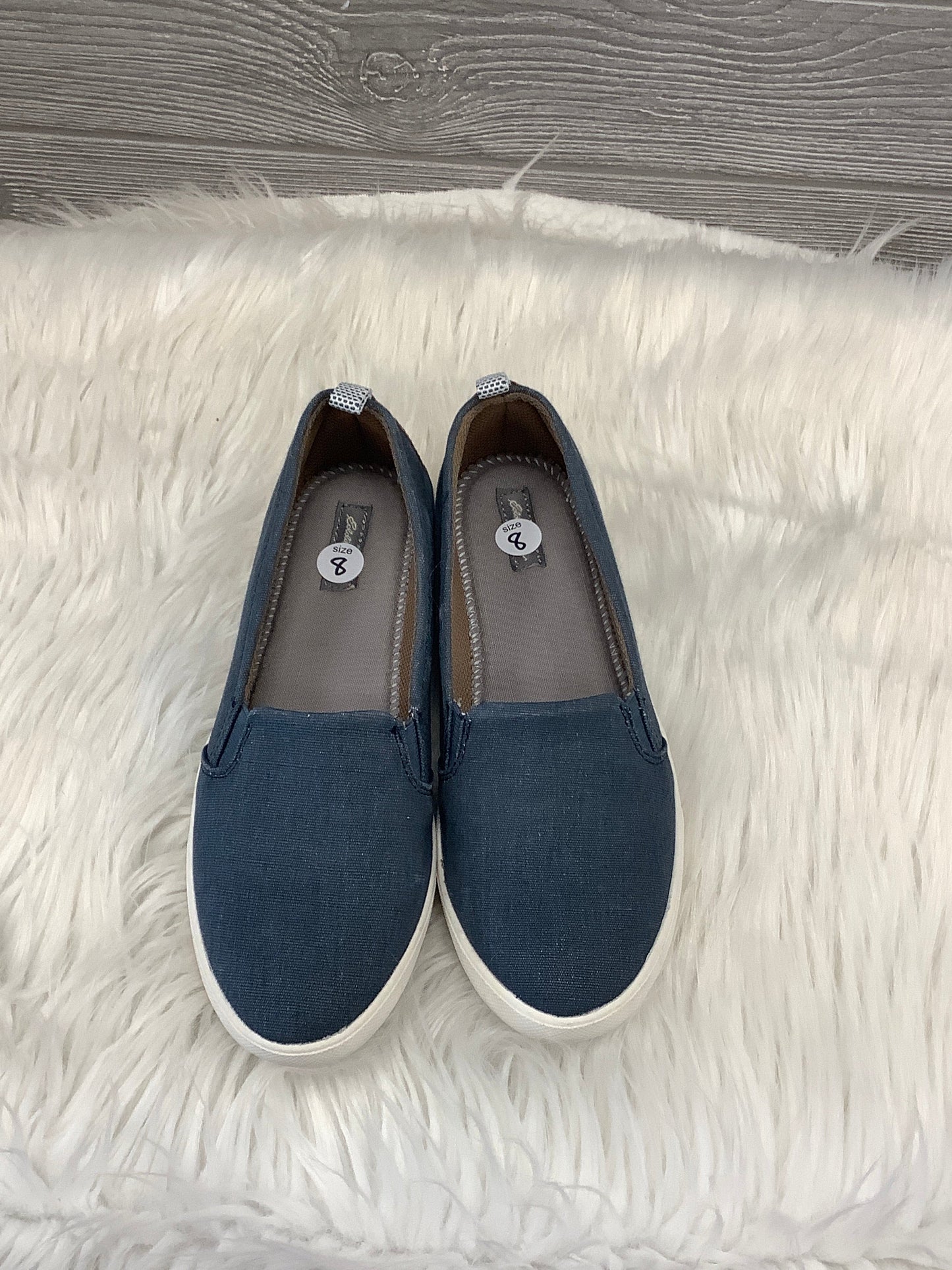 Navy Shoes Flats Eddie Bauer, Size 8