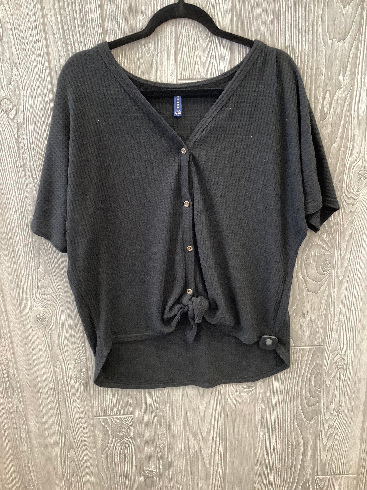 Black Top Short Sleeve Clothes Mentor, Size 2x