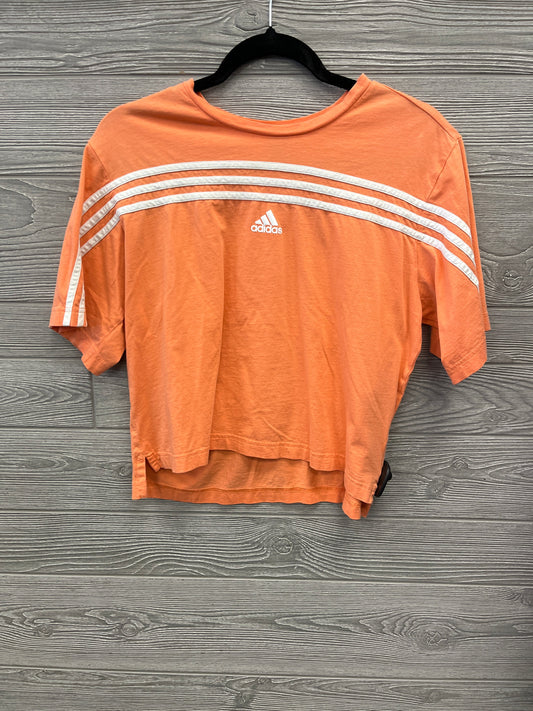 Top Short Sleeve By Adidas In Orange, Size: M