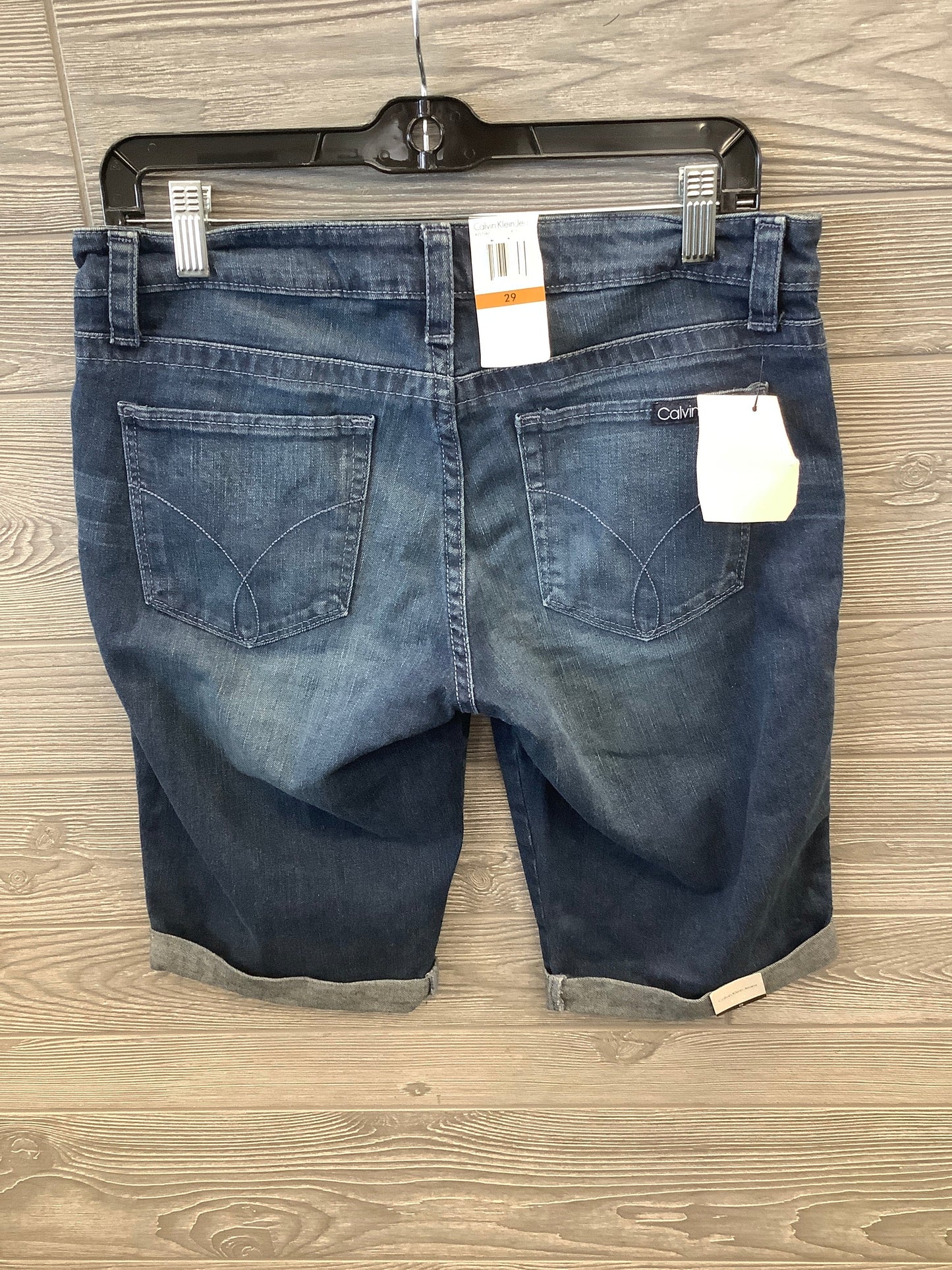 Shorts By Calvin Klein In Blue Denim, Size: 8