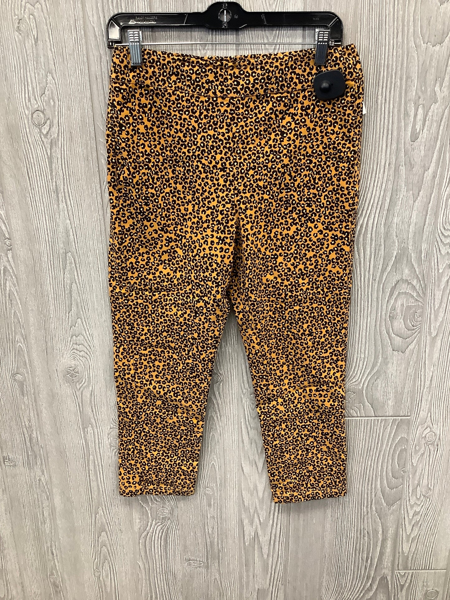 Pants Cropped By Who What Wear In Animal Print, Size: 10