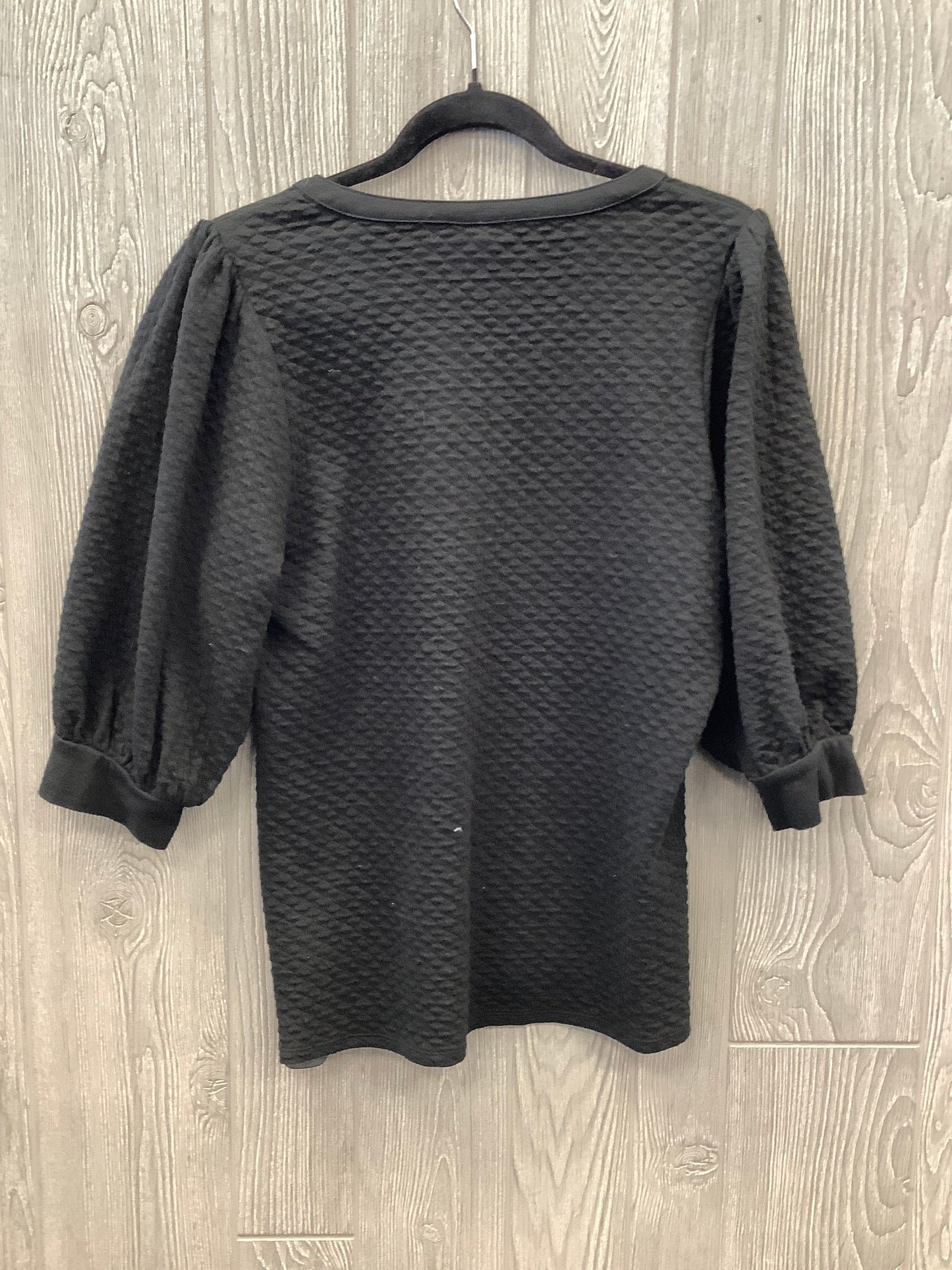 Top 3/4 Sleeve By Time And Tru In Black, Size: M