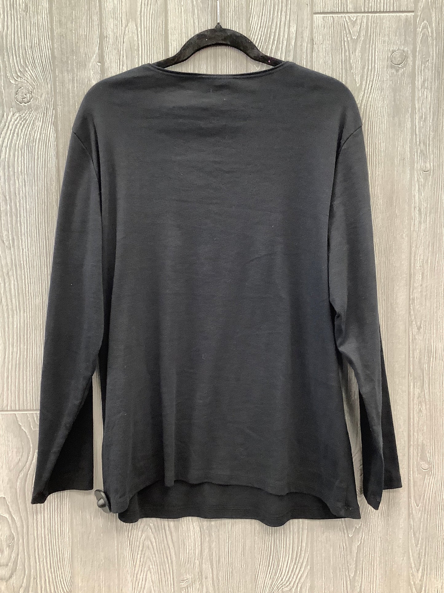 Top Long Sleeve By Karen Scott In Black, Size: 2x