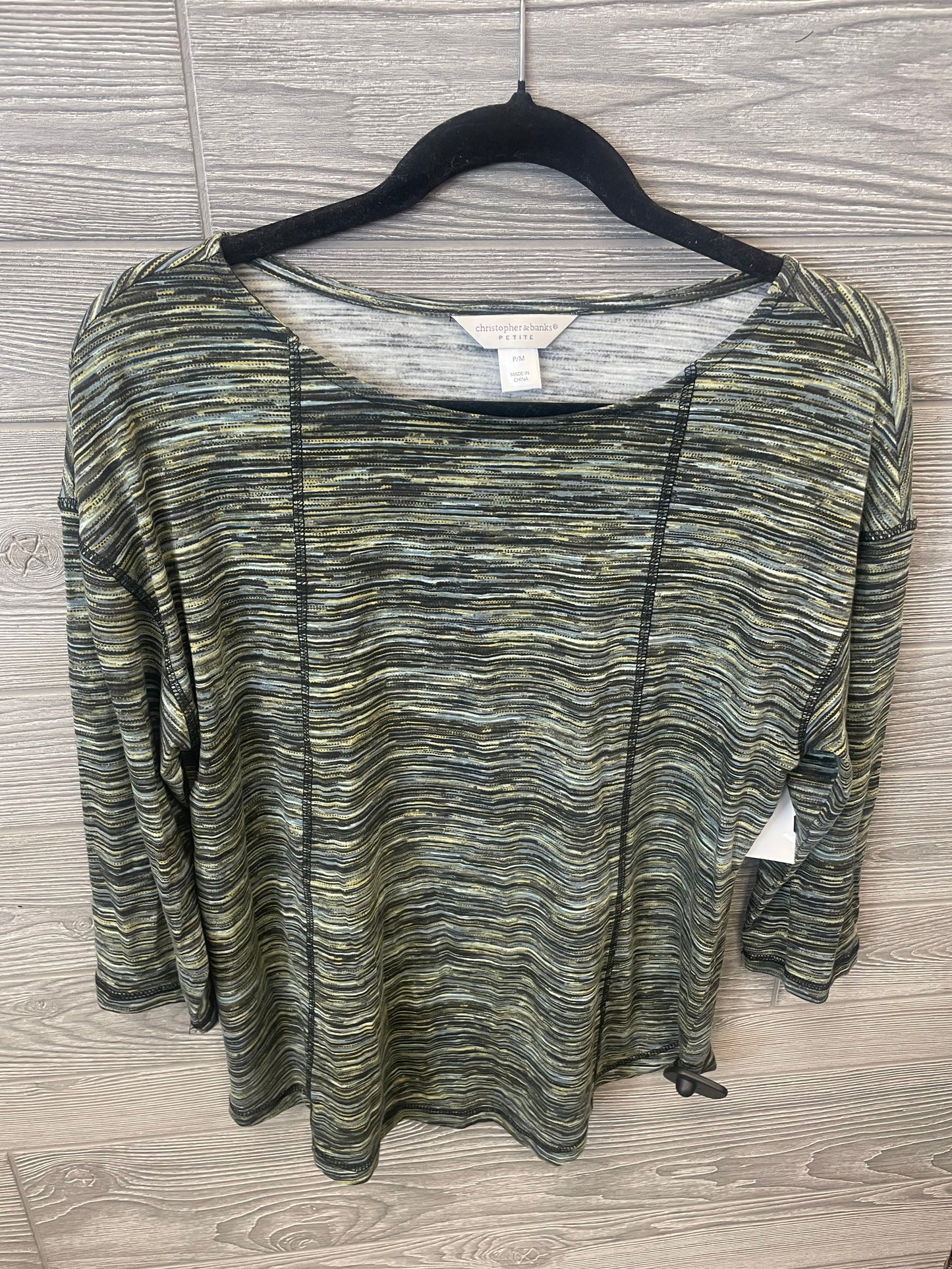 Top 3/4 Sleeve By Christopher And Banks In Green, Size: Petite  M