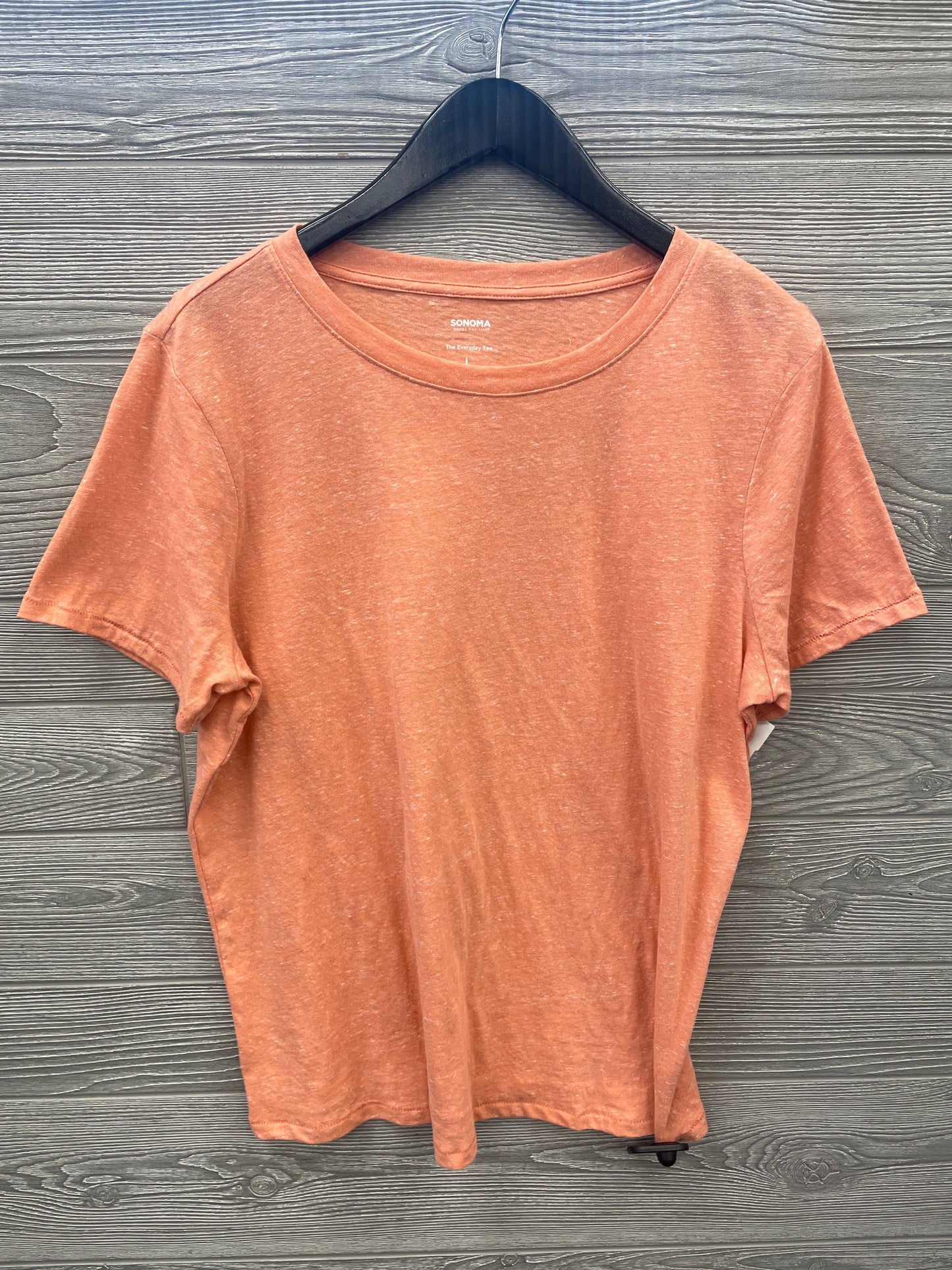 Top Short Sleeve Basic By Sonoma In Orange, Size: L