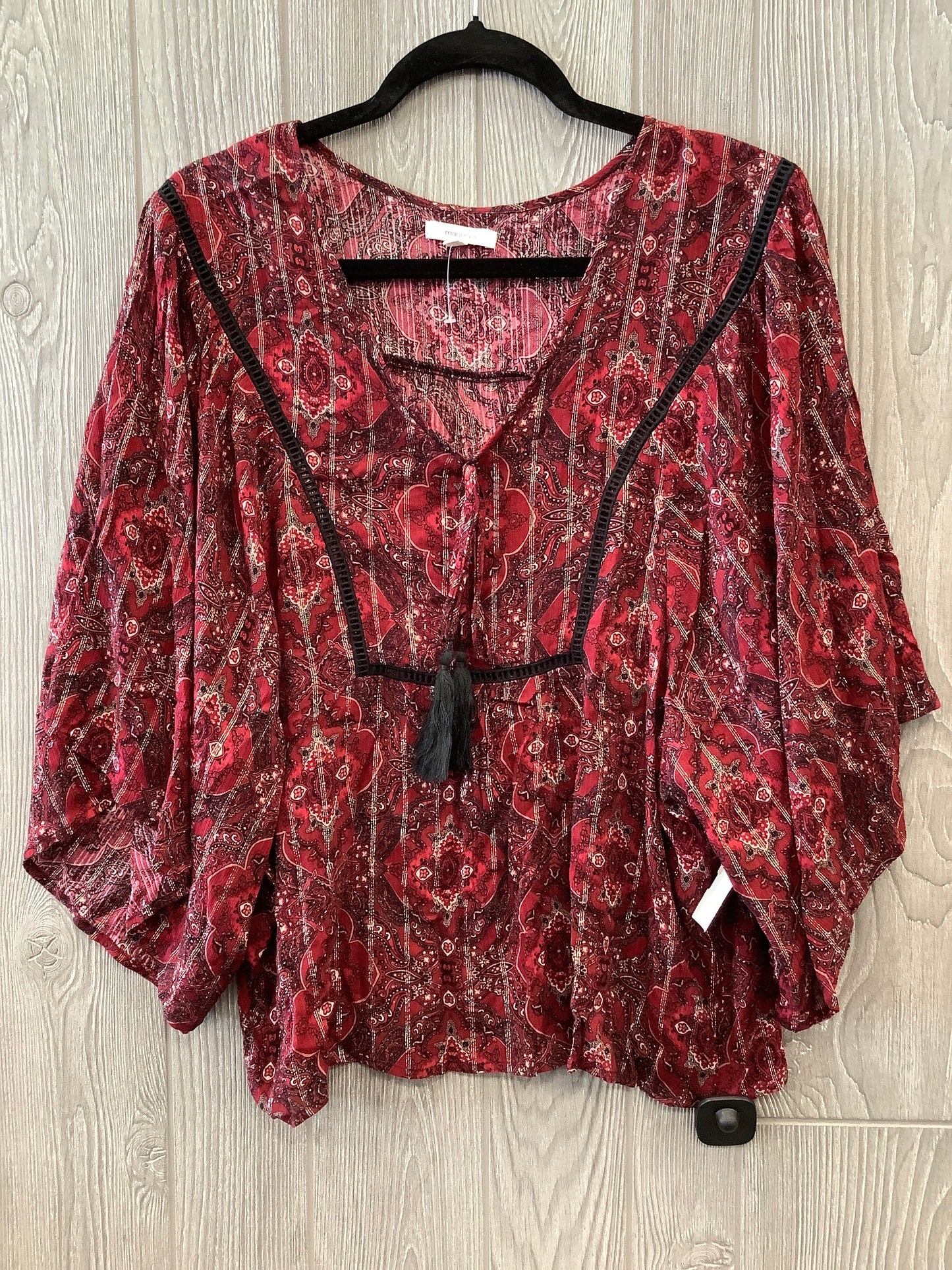 Top 3/4 Sleeve By Maurices In Red, Size: M