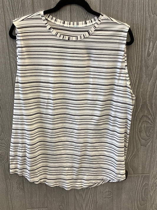 Athletic Tank Top By Lululemon In Black & White, Size: 12