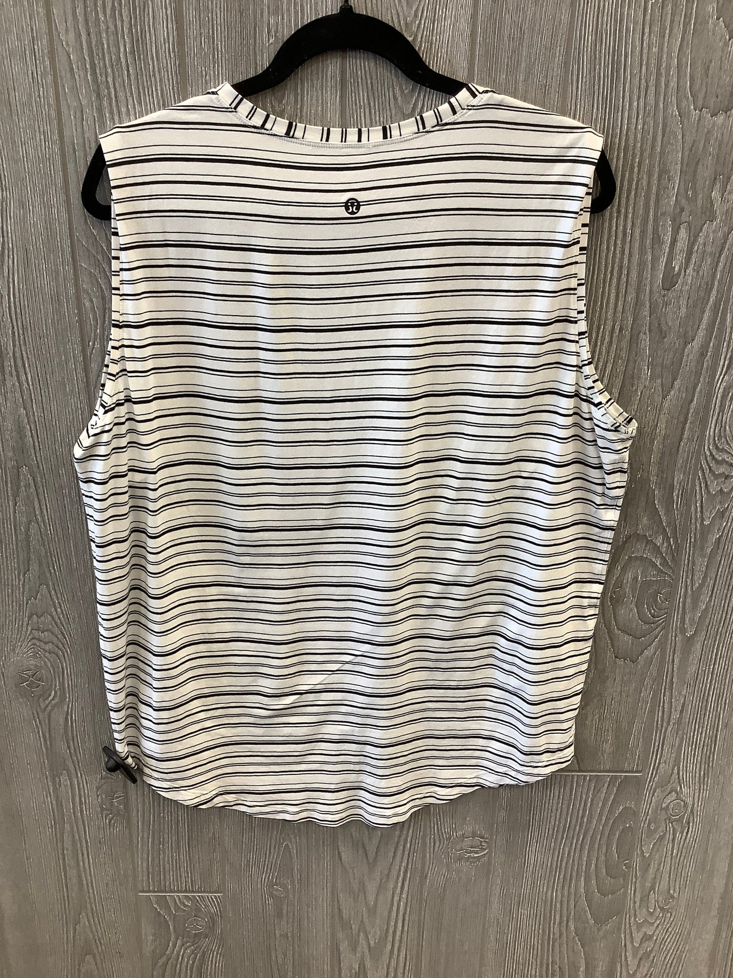 Athletic Tank Top By Lululemon In Black & White, Size: 12