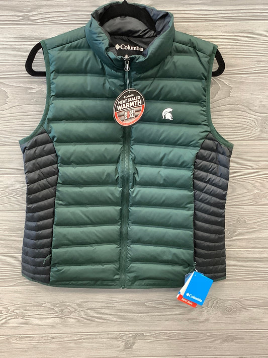 Vest Puffer & Quilted By Columbia In Black & Green, Size: L