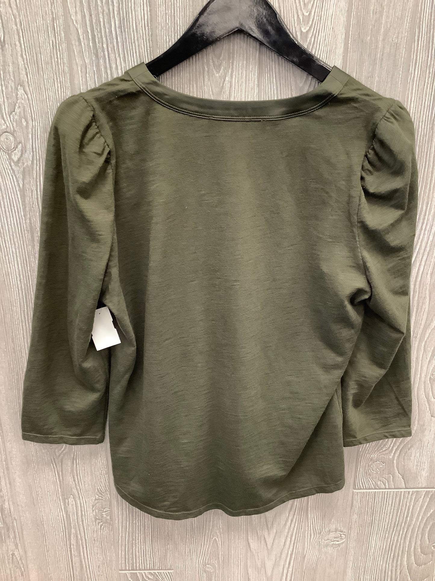 Top 3/4 Sleeve By White House Black Market In Green, Size: M