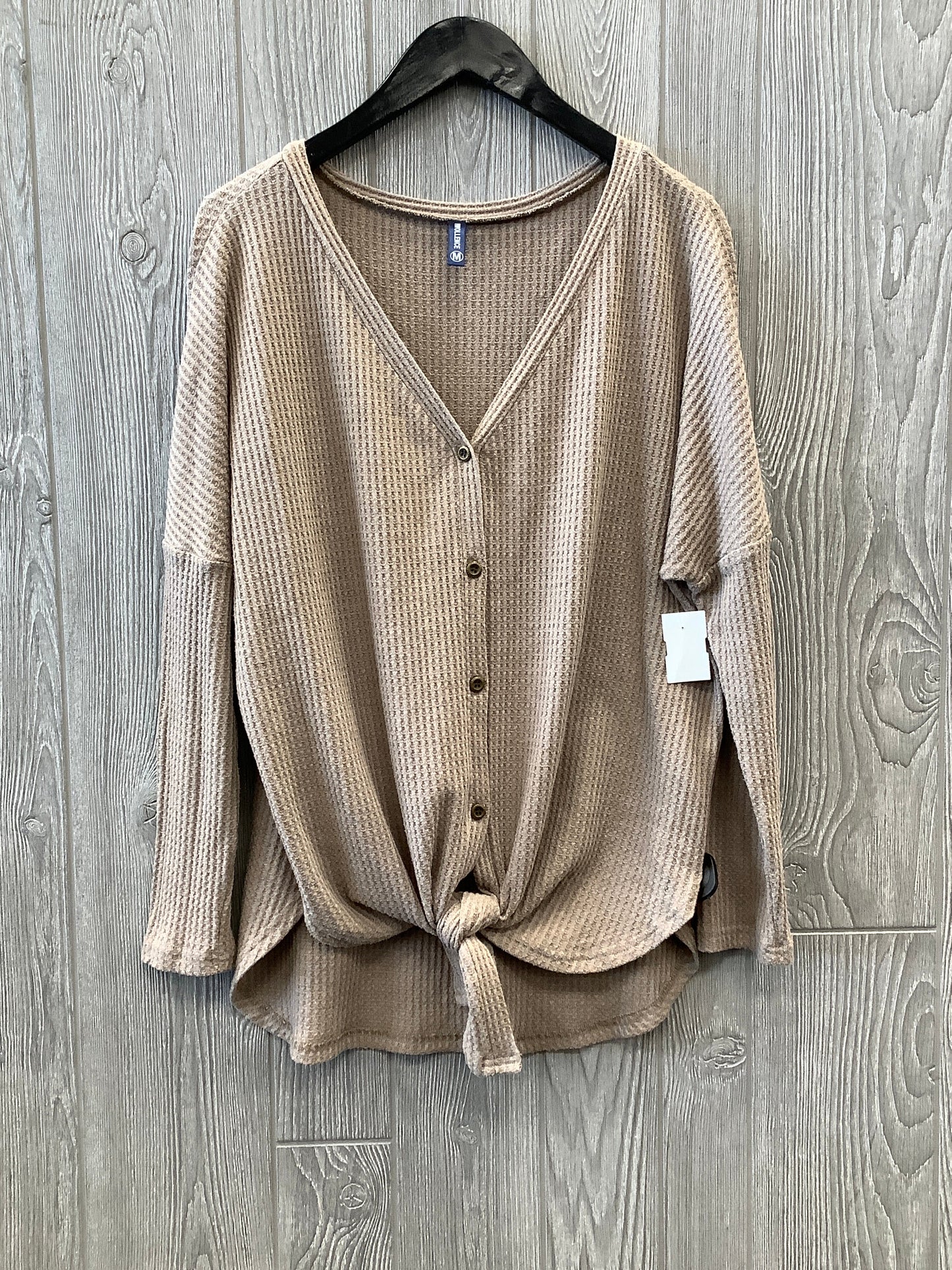 Top Long Sleeve By Clothes Mentor In Brown, Size: M