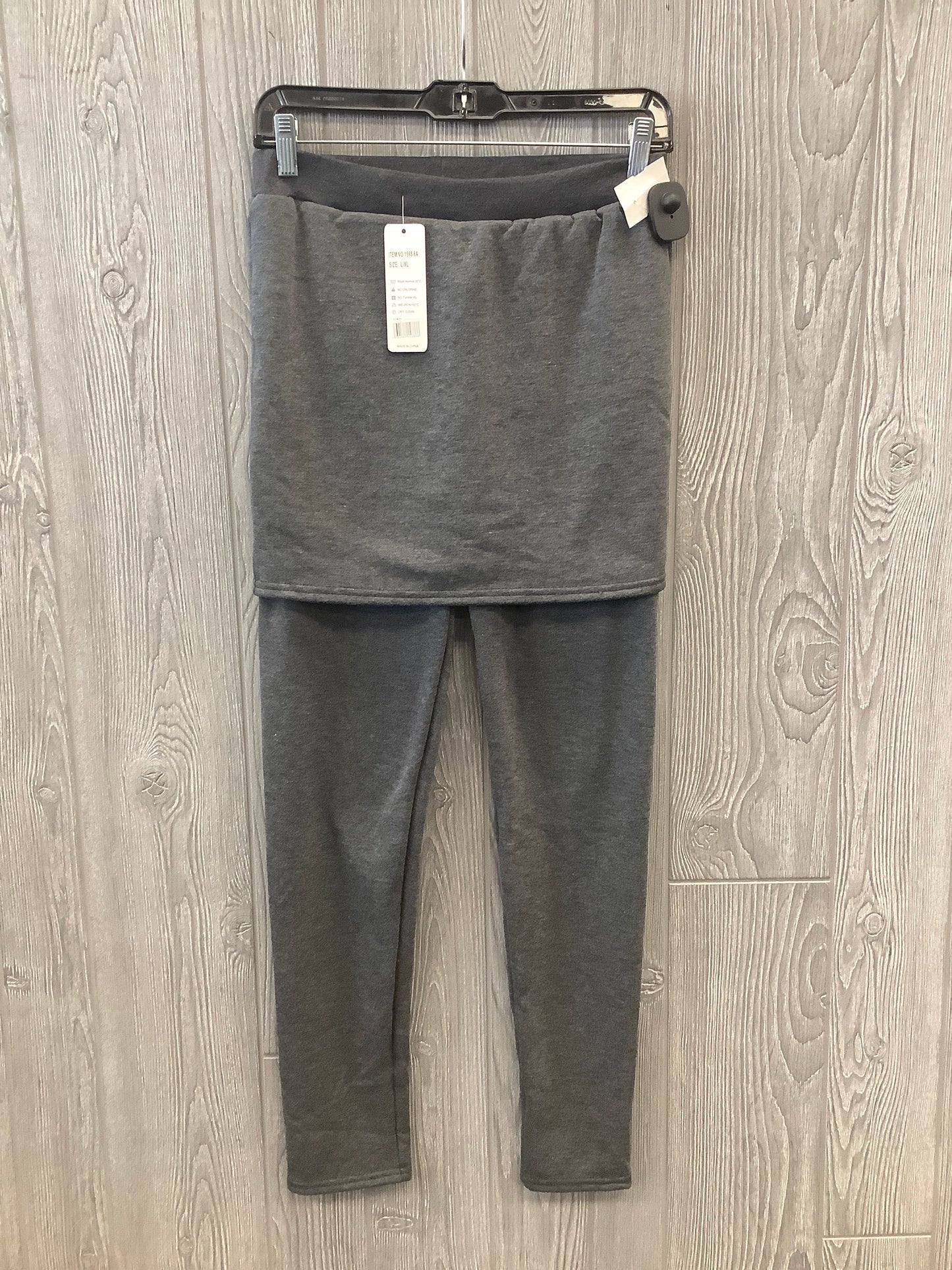 Pants Leggings By Clothes Mentor In Grey, Size: L