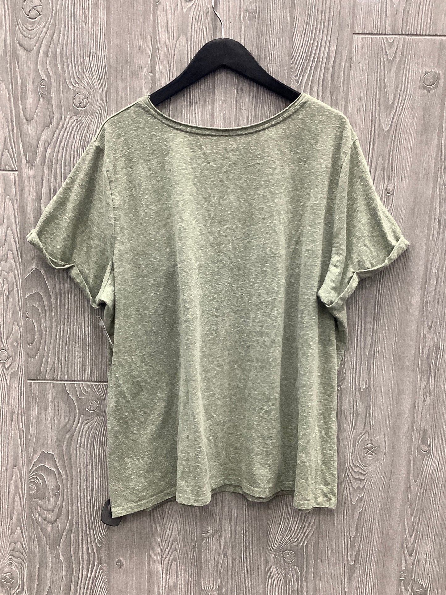 Top Short Sleeve By Terra & Sky In Green, Size: 2x