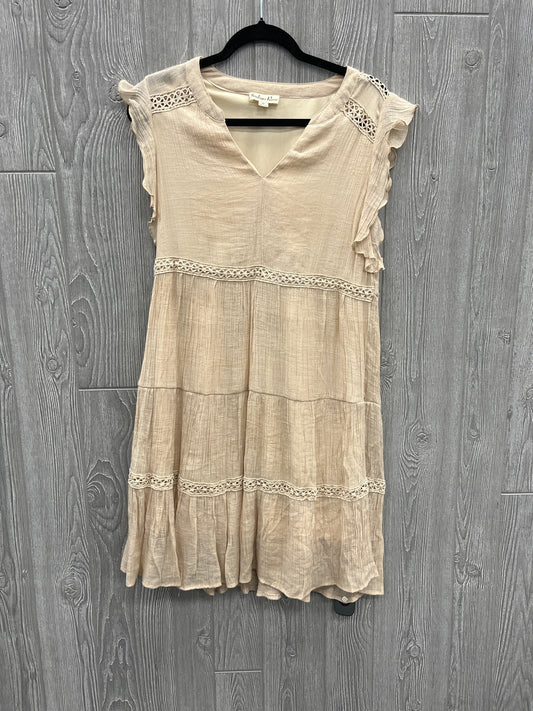 Dress Casual Midi By Clothes Mentor In Tan, Size: M