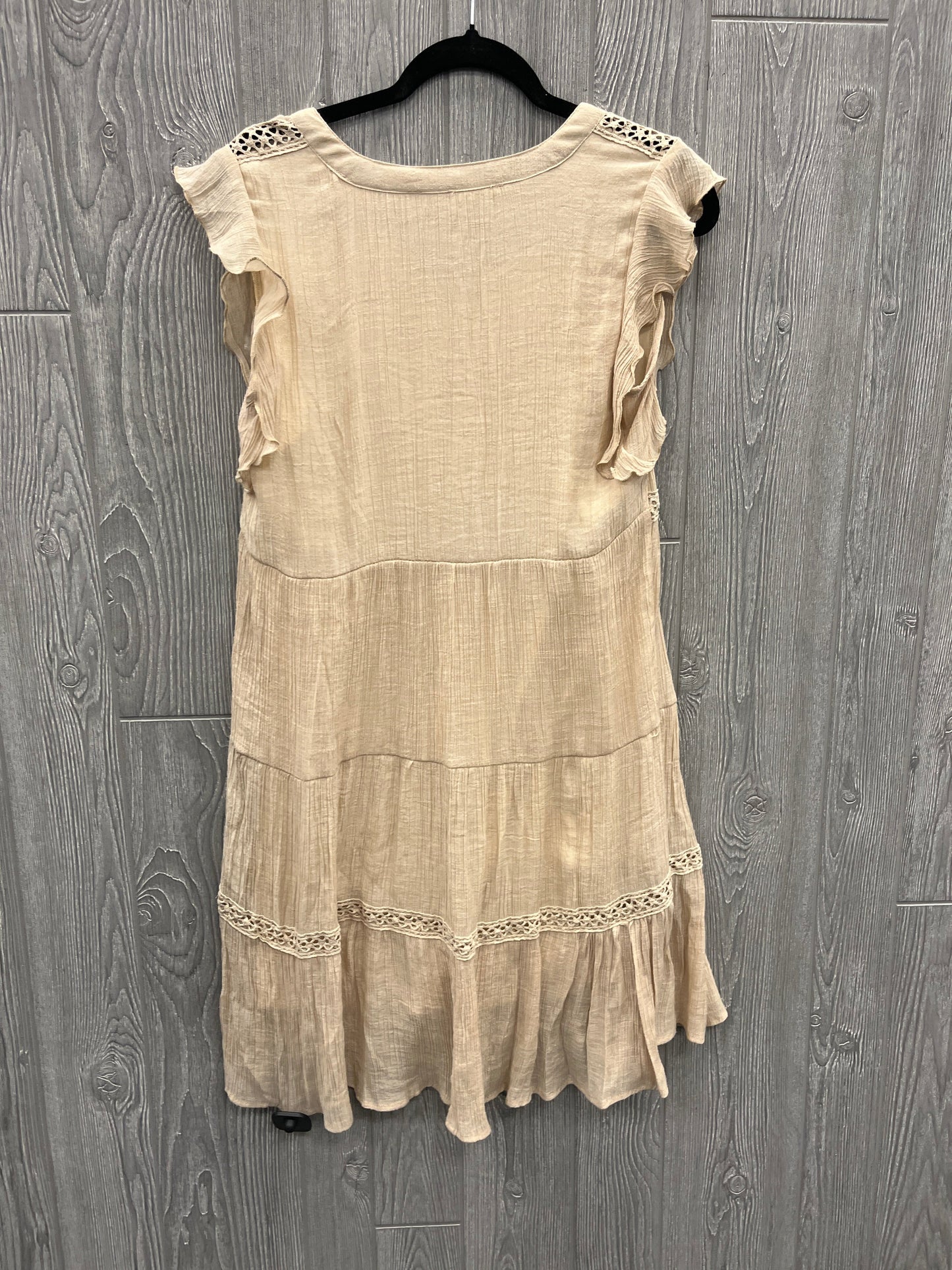 Dress Casual Midi By Clothes Mentor In Tan, Size: M