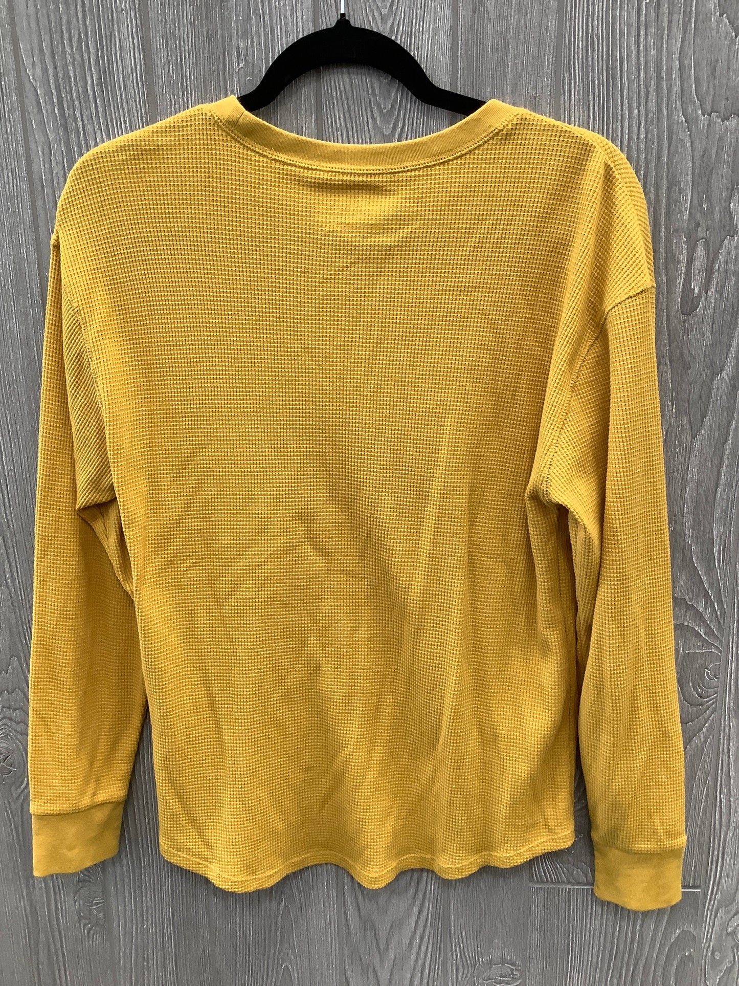 Top Long Sleeve By Time And Tru In Yellow, Size: L