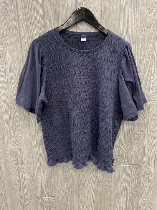 Top Short Sleeve By Old Navy In Navy, Size: Xl