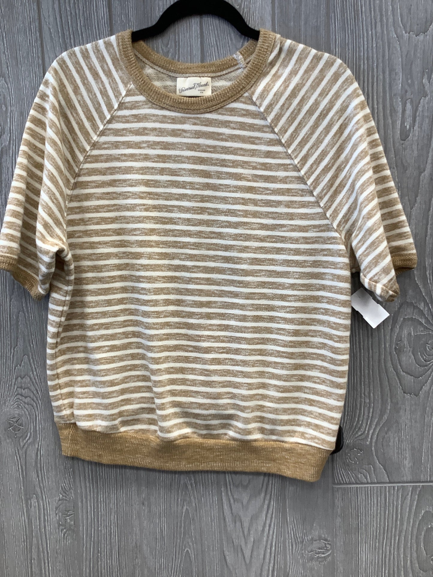 Top Short Sleeve By Universal Thread In Brown, Size: L