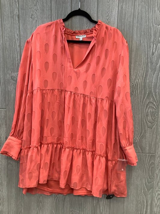 Dress Casual Short By Ophelia Roe In Orange, Size: 1x